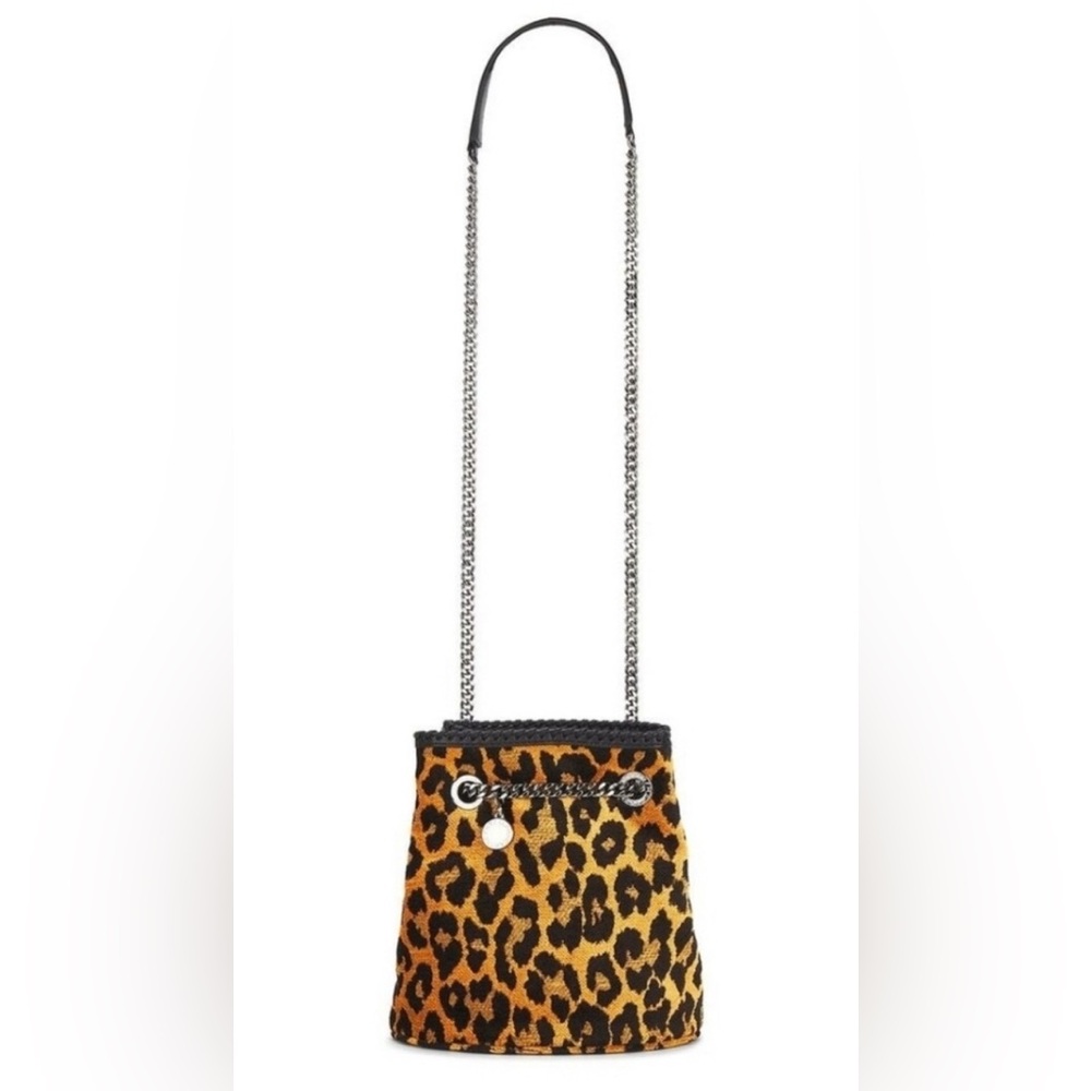 Stella McCartney Falabella Leopard Jacquard Italian Shoulder Bag NEW $1,275